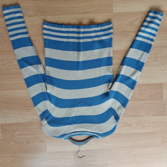 Denver Hayes Light Blue/Cream Striped Long Sleeved Top - Picture 3 of 8